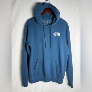 The North Face Teal Blue Hoodie with White Logo